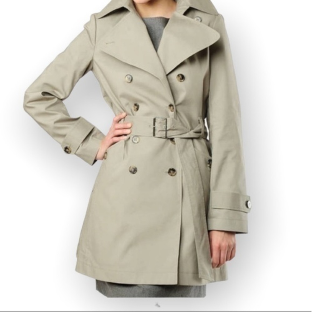 Theory khaki alexia trench coat nwt $500